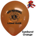 11" Decorator Sunburst Orange Latex Balloons